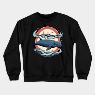 whale gift ideas whale tees whale stickers whale mugs whale tote and more Crewneck Sweatshirt